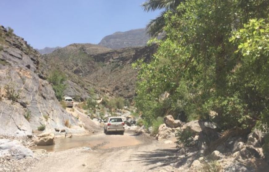Wadi Bani Auf off-road, overnight at Jabal Akhdar Mountain (price for 3 OR 4 persons)